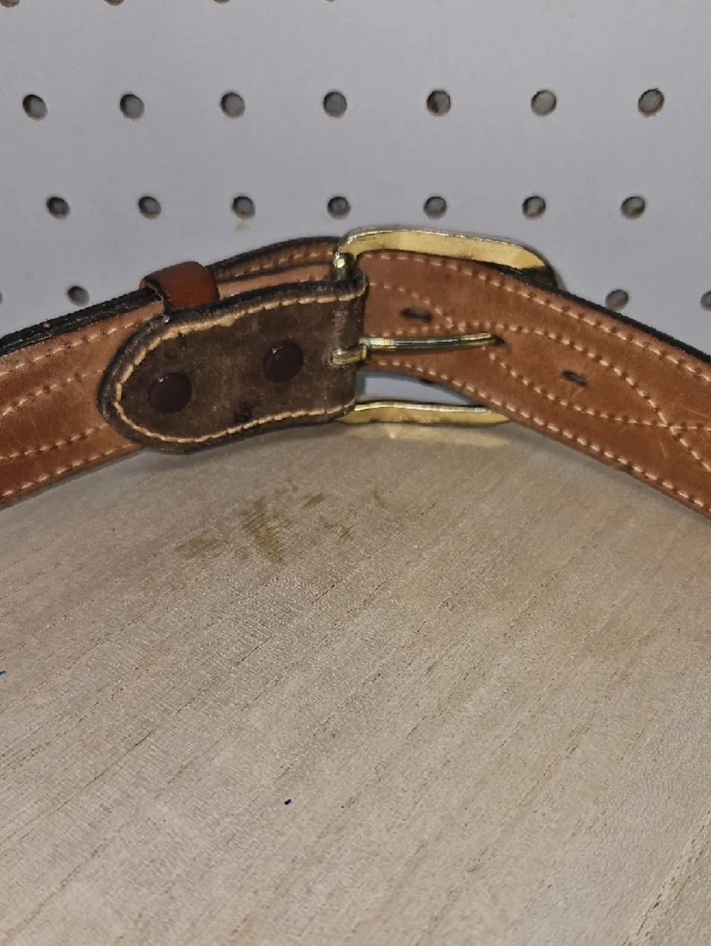 Lyntone Kids Dark Brown Embroidered Leather Belt with Buckle
